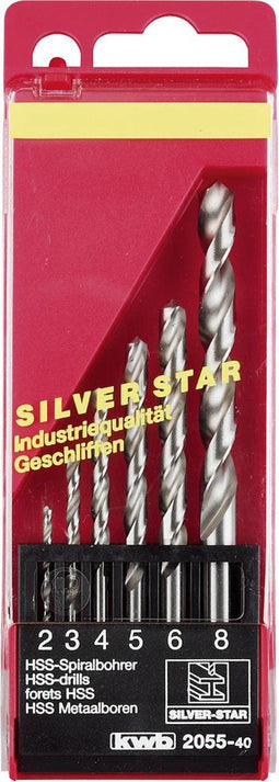 KWB SILVER STAR - HSS borenset - 6-delig 2-3-4-5-6-8 mm (6 stuks)