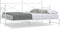 vidaXL - Slaapbank - met - onderschuifbed - zonder - matras - 90x190 - cm - staal - wit