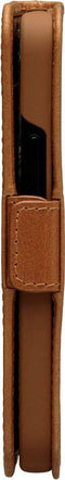 Dbramante1928 iPhone 13 Mini - Flip cover - Magneetsluiting en ruimte voor pasjes - Cognac