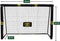 Umbro Voetbaldoel - Voetbal Goal 180 x 120 x 60 cm - Snelle Montage - Metaal - Zwart/Geel
