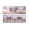 Schilderij Home ESPRIT Beige Grijs Olifant Koloniaal Purpurine 150 x 4 x 50 cm (2 Stuks)