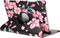 iMoshion Tablet Hoes Geschikt voor Samsung Galaxy Tab A7 - iMoshion 360° Draaibare Design Bookcase - Zwart /Blossom Watercolor Black