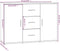 vidaXL - Dressoir - 91x29,5x65 - cm - bewerkt - hout - grijs - sonoma - eikenkleurig