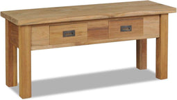 vidaXL - Halbankjeje - massief - teakhout - 90x30x40 - cm
