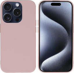 imoshion Hoesje Geschikt voor iPhone 15 Pro Hoesje Siliconen - imoshion Color Backcover - roze