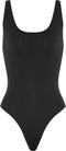 Wolford Beauty Cotton - Bodysuit - Verstelbare bandjes Thong Back - Zwart
