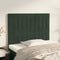 vidaXL - Hoofdborden - 2 - st - 100x5x78/88 - cm - fluweel - donkergroen