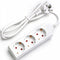 Verlengsnoer - Stekkerdoos - 3-voudig - 1,5M - Geaard 3x1,5 mm² - 2500W - Wit