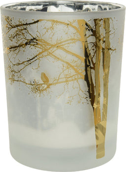 Windlicht glas d10h12.50cm wntrwit