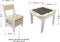 Milou Kinderzitgroep - Tafel met 2 stoelen - Opbergruimte - Naturel