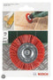 Bosch - Schijfborstels voor boormachines - nylondraad met korund schuurmiddel K80, 100 mm 100 mm, 1 mm, 4500 o.p.m.