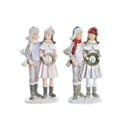 Kerstversiering DKD Home Decor Hars Koppel (10,5 x 7 x 20,5 cm) (2 Stuks)