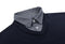 Milanoro - Herenpullover met overhemdkraag - Zwart - Maat S