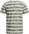Jack & Jones JPRDUSTIN BLU - T-shirt korte mouw - Grijze strepen en bladeren print - Wit (2020)