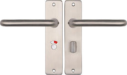 Starx WC57–5 Deurklink - Deurbeslag met Toiletsluiting - RVS Look - Deurschild (1 paar)