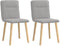 vidaXL - Eetkamerstoelen - 2 - st - stof - wolk - grijs