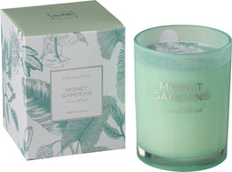 J-Line geurkaars Monet Gardens - glas - blauw – large - 70U