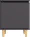 vidaXL - Nachtkastje - met - massief - houten - poten - 40x30x50 - cm - grijs
