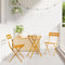 vidaXL - Vouwbare - Tuinstoelen - 2 - stuks - Mosterdgeel - Staal
