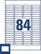 Avery J8656-25 mini etiketten ft 46 x 11,1 mm (b x h), 2100 etiketten, wit