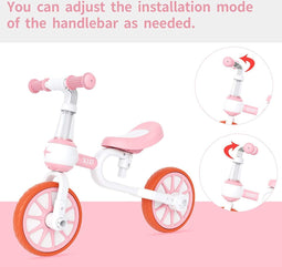 3 in 1 peuterfiets voor 18 maanden tot 3 jaar, peuterdriewieler, peuterdriewielers, babydriewielers, kinderfiets, roze