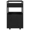 vidaXL - Keuken - Trolley - Zwart - Eiken - 60x45x80 - cm - Gelaagd - Hout