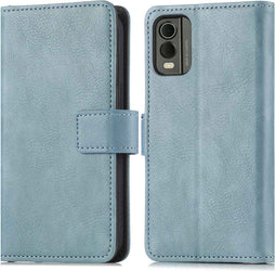 iMoshion Hoesje Geschikt voor Nokia C32 Hoesje Met Pasjeshouder - iMoshion Luxe Bookcase - Lichtblauw