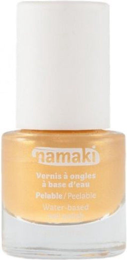 Namaki Kinder Nagellak – Kinder Make-up - Oplosmiddelvrije, geurloze en afpelbare kindernagellak op waterbasis – 7.5 ml – Gold 21