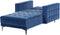 Chaise longue ABERDEEN Fluweel Blauw