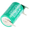 Varta 6127 CR1/2AA with print connection +--, pitch 10mm, positive pole 1 print, negative pole 2 pri