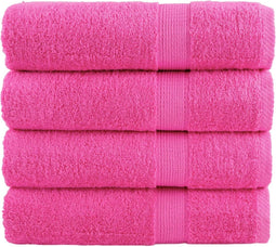vidaXL - Handdoeken - SOLUND - 4 - st - 600 - g/m² - 50x100 - cm - roze