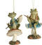 Kurt s. Adler - 4.25 inch Resin Frog Wearing Teal & Terracotta Colo...