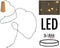 DecorativeLighting - Kurk met 8 LED lampjes - Warm-wit licht - Zilver