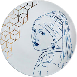 Royal Delft bord Vermeer goud - 28 cm