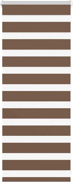 vidaXL - Zebra - rolgordijn - 60x100 - cm - stofbreedte - 55,9 - cm - polyester - bruin