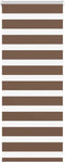 vidaXL - Zebra - rolgordijn - 60x100 - cm - stofbreedte - 55,9 - cm - polyester - bruin