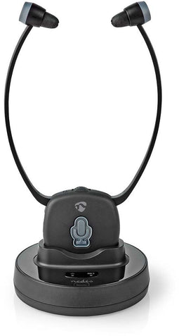 Nedis HPRF021BK - Draadloze RF TV-oortelefoons - 25m bereik - Zwart