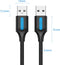 Vention COJBI USB-kabel USB 2.0 3 m USB A Zwart