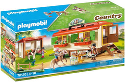 PLAYMOBIL 70510 - Ponykamp aanhanger - Inclusief 3 figuren en 2 pony's