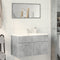vidaXL - Wastafelkast - 80x38,5x46 - cm - spaanplaat - betongrijs