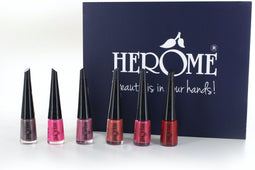 Herome Take Away Nail Colours Set Bestsellers Edition - 6 Unieke Nagellak Kleuren - Inclusief Reis Mini Nagelvijl