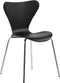BOONVILLE - Eetkamerstoel - Zwart - Synthetisch materiaal