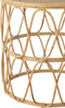 J-Line bijzettafel Golf Patroon - rotan - naturel - set van 2
