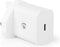 Nedis WCPD20W102WTUK - USB-C Wandlader - 20W Power Delivery - Wit