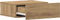 vidaXL - Nachtkastje - zwevend - 40x32x15 - cm - bewerkt - hout - artisanaal - eiken