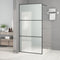 vidaXL - Inloopdouchewand - 100x195 - cm - mat - ESG-glas - zwart