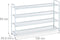 Schoenenrek - smal - 4 etages - voor 16 paar - wit