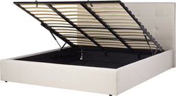 LORIENT - Bed met opbergruimte - Beige - 180 x 200 cm - Polyester