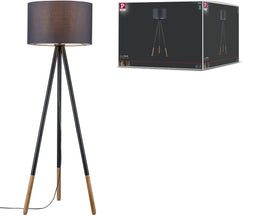 Paulmann Neordic Rurik - Staande lamp - Hout Textiel Metaal - Grijs