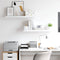 vidaXL - Wandschappen - zwevend - 80x23,5x3,8 cm - MDF - wit (2 stuks)